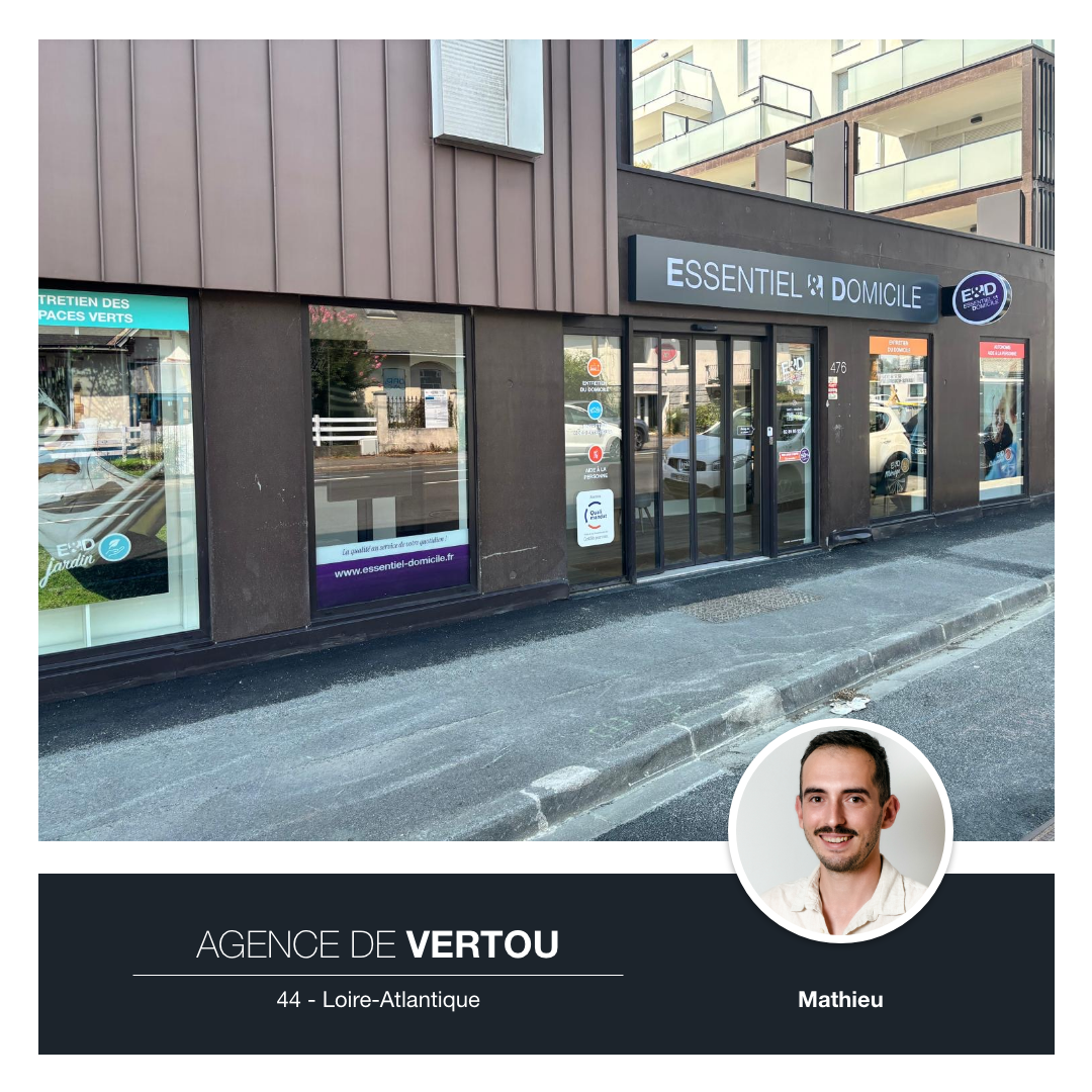Agence Essentiel & Domicile de Vertou, Loire-Atlantique, avec le franchisé Mathieu Louineau